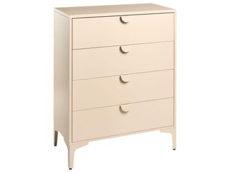 Beliani C&oacute;moda de 4 cajones metal beige