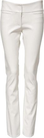 Dolce & Gabbana Witte hoge taille taps toelopende broek - Dames - Slim Fit Broeken - Wit - S - Broeken