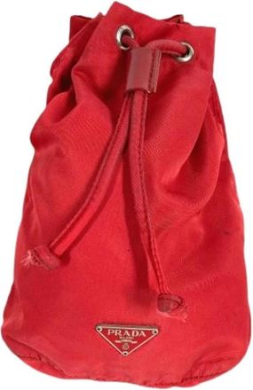 Prada Bolso Cubo Pre-owned de Nailon - Pre-owned - Mujer - Rojo - ONE SIZE