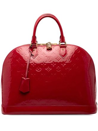 Louis Vuitton Borsa a mano Alma GM in pelle Vernis con monogramma 2013 - Rosso