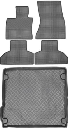 OEM Juego De Alfombrillas De Goma Para Coche Y Alfombrilla Para Maletero Para Bmw X5 F15 Suv (2013-2018)