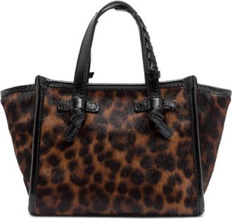 Gianni Chiarini Brown Miss Marcella Leopard Print Tote Bag