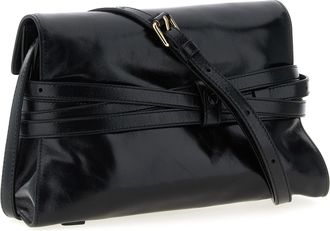 Moschino Womens Black Leather Crossbody Bag