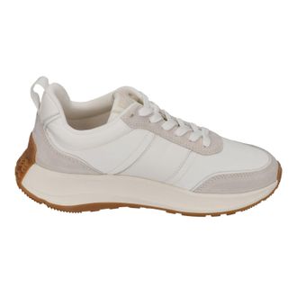 FitFlop F Mode Flow Suede Leather Womens Fashion Trainers - Urban White Mix - Size:UK 6.5
