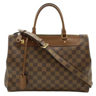 Louis Vuitton Pre-owned Damier Greenwich 2way Bag - Dames - Pre-owned - Bruin - Maat: ONE Size