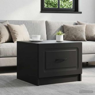 vidaXL Vidaxl Tavolino Da Salotto Nero 49 X 50 X 37 Cm Legno