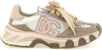 Dolce & Gabbana Beige Calfskin Athletic Womens Sneakers