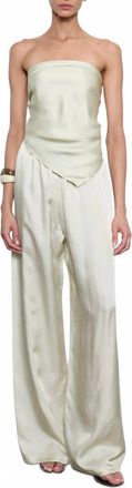 Enza Costa Beach Glass Fluid Twill Pant In White