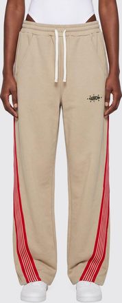 Barrow Pantaloni jogging a righe in cotone con gamba larga e vita media