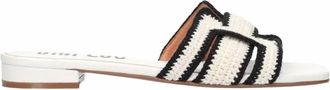 Bibi Lou Womens Holly Flat Sandals In Crochet White