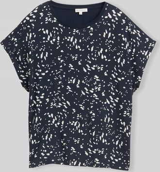 Tom Tailor Relaxed Fit T-Shirt aus Viskose in Marine, Gr&ouml;&szlig;e XXXL