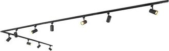QAZQA Modern Track Lighting with 10 Spotlights Black 1-Phase - Iconic Jeana