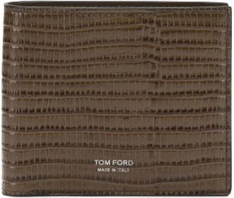 Tom Ford T Line Classic Bifold Portemonnee - Heren - Portefeuilles - Bruin - ONE Size - Accessoires