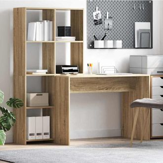 vidaXL Scrivania Rovere Sonoma 138.5 X 55 X 143 Cm Legno Multistrato - Vidaxl