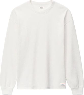 Alexander Wang waffle crew neck longsleeve T-shirt - unisex - Cotton/Elastane - S - White