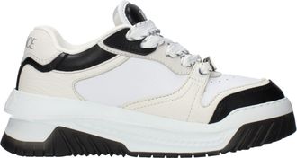 Versace White Leather Low Top Womens Sneakers