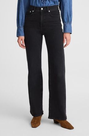 Madewell The Wide Leg Jeans in Black Frost at Nordstrom, Size 25