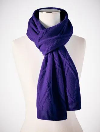 Talbots Cashmere Scarf - Brilliant Purple - 001 Talbots