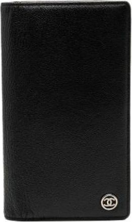 Chanel Pre-owned Long Wallet - unisex - Vintage Accessoires - Zwart - ONE Size - Leer - Vintage
