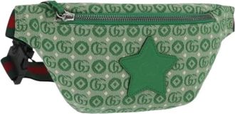 Gucci Pre-owned Belt Bags, female, Green, Size: ONE SIZE Pre-owned Canvas Belt Bag