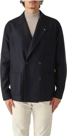 Tagliatore Heren, Jassen, Blauw, Maat: M Wol