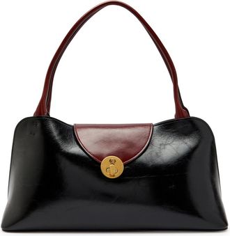 Versace Medium Glossed Leather Shoulder bag - Black - One Size