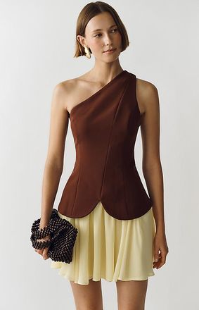 Maeve One-Shoulder Twofer Mini Dress