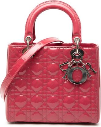 Dior Pre-owned Dior Medium Patent Cannage Lady Dior 17 BO 0120