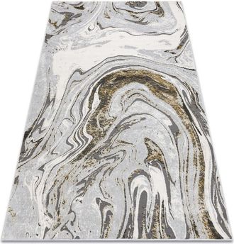 RugsX Carpet LIRA E1686 Abstract, structural, modern, glamour - grey / gold grey 140x190 cm