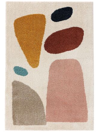 benuta Alfombra pelo largo crema/rosa 200x290