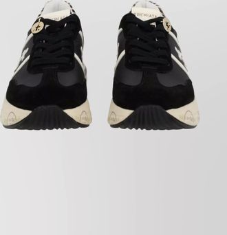 Premiata animal print low-top sneakers with contrast sole