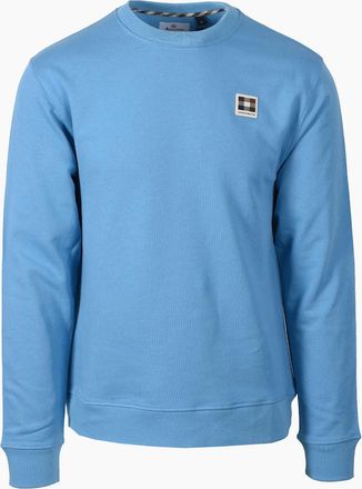 Aquascutum Mens AQUASCUTUM BADGE CREWNECK SWEATSHIRT AVIO - Blue - Size: 38