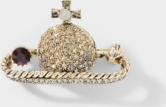 Le 31 Mens Rhinestone orb brooch