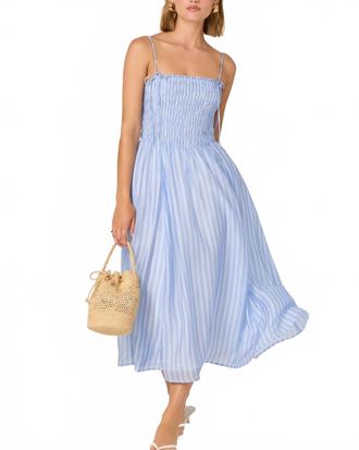 Astr Lahela Midi Dress In Blue Stripe