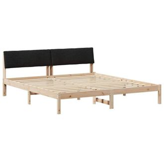 vidaXL Estructura De Cama Con Cabecera Marr&oacute;n Y Negro 180 X 200 Cm Vidaxl