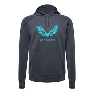 Castore Mens Wolves Hoodie (Ebony) - Dark Grey - Size X-Large