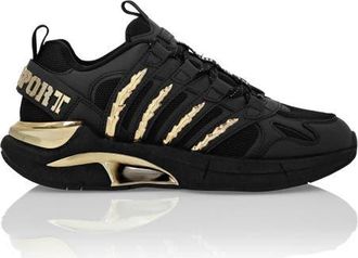 Plein Sport Lo-Top Sneakers Unisex in Black/lightgold at Nordstrom, Size 42