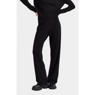 Chinti and Parker Wool Cashmere Wide Leg Track Pants in Black at Nordstrom, Size X-Small