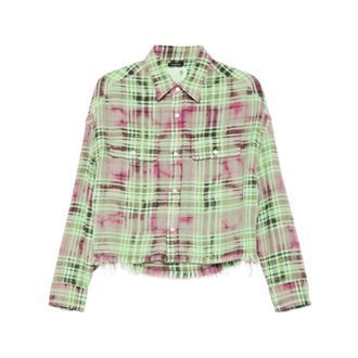 R13 Shirts, female, Multicolor, Size: XS Cropped Work Shirt