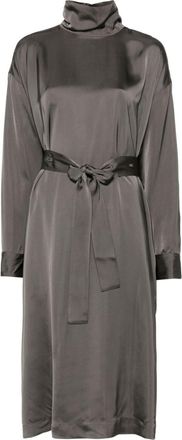 Fabiana Filippi satin dress - women - Viscose - M - Grey