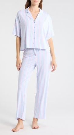 Abound Sleepy Head Pajamas in Blue F- Pink P Juliana Stripe at Nordstrom Rack, Size X-Small