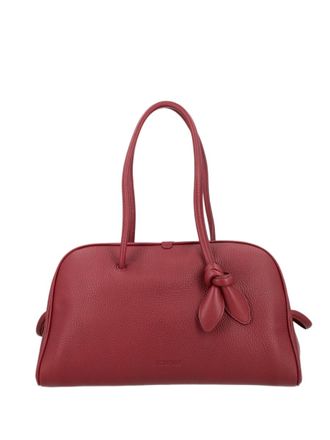 Jacquemus Bordeaux Calf Leather-Blend Knotted Shoulder Bag