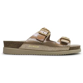 Mephisto Mephisto Harmony Metallic Leather Womens Hook and Loop Sandals - Light Sand - Size:UK 4.5