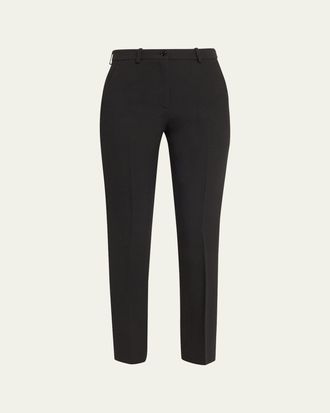 Michael Kors Samantha Double Crepe Sabl&eacute; Slim-Leg Pants