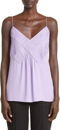Lafayette 148 New York Boheme Embroidered Silk Camisole in Wisteria at Nordstrom Rack, Size Small