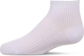 MeMoi Thin Ribbed Kids Anklet Sock in White at Nordstrom, Size 6-12M
