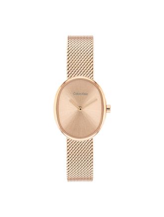 Calvin Klein Womens Round Mesh Bracelet Watch - Gold - OS