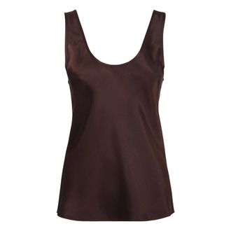 Anine Bing Sleeveless Tops, female, Brown, Size: M Lea Top