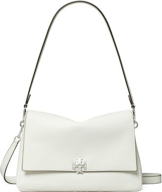 Tory Burch Charlie Leather Shoulder Bag in Bianco at Nordstrom