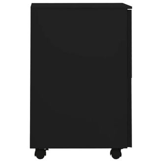 Berkfield Home Mobile File Cabinet Black 39x45x67 cm Steel | Size: 39 x 45 x 67 cm